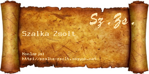Szalka Zsolt névjegykártya